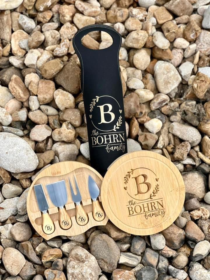 Bamboo Cheese Board and Knife Set