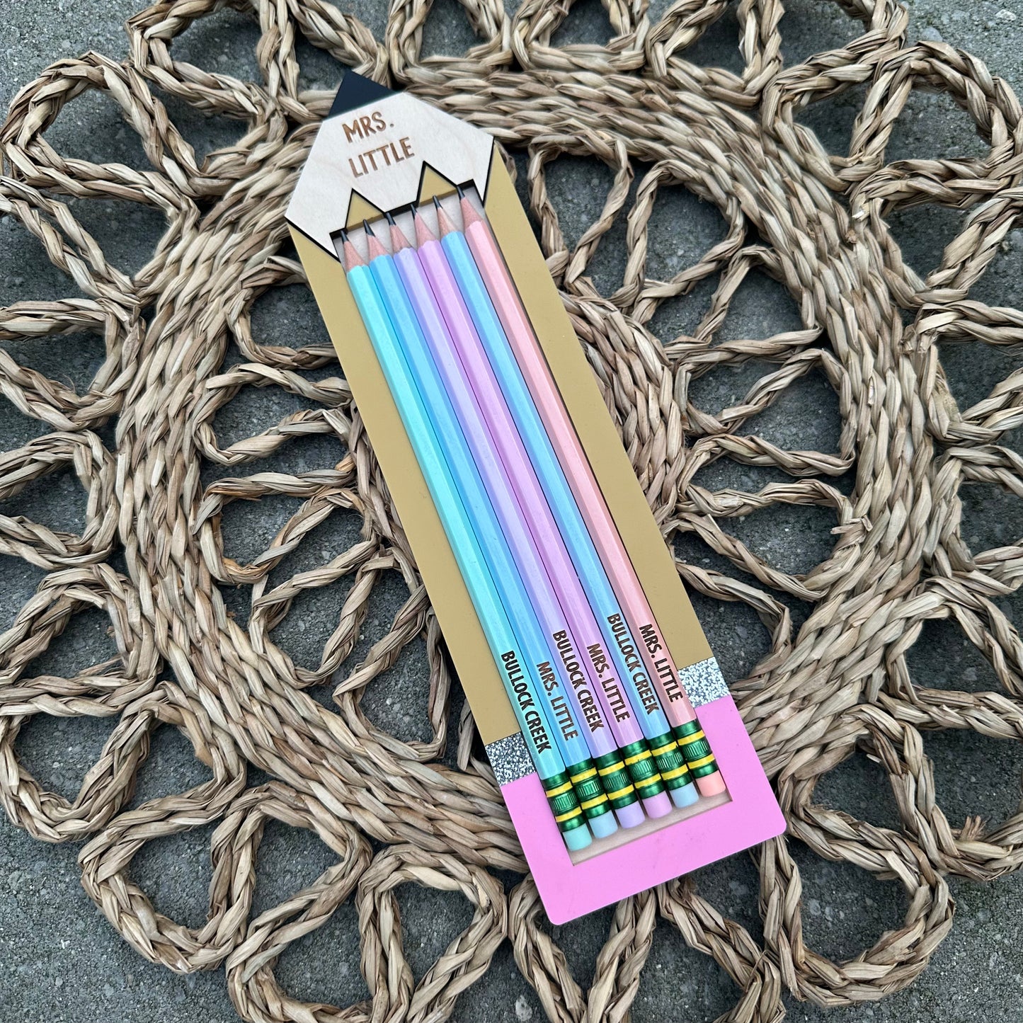 Personalized Ticonderoga Pencils with Gift Holder