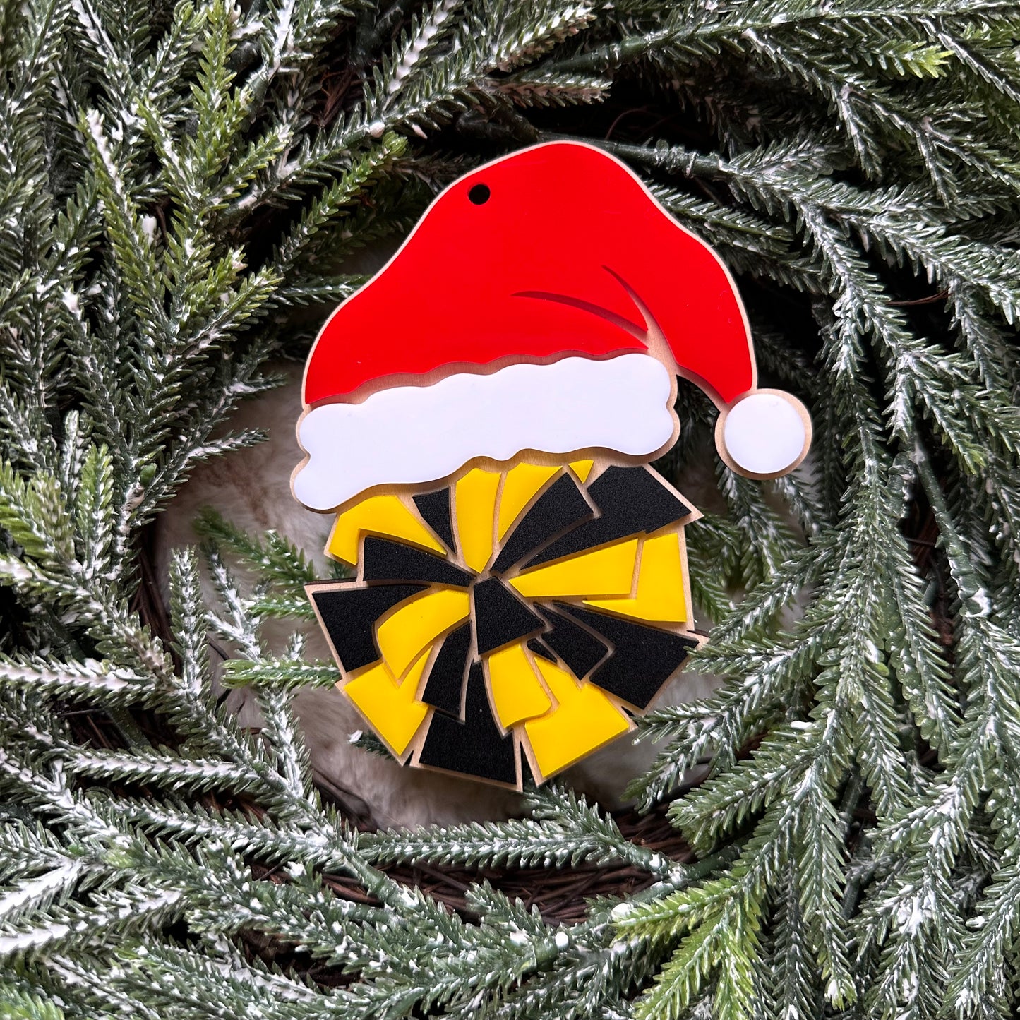 Sports Santa Hat Ornament - Personalized