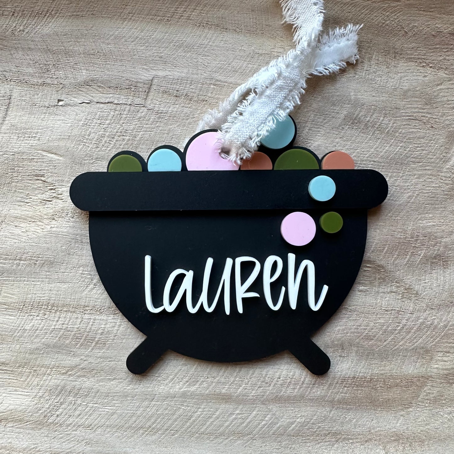 Halloween Cauldron Tags