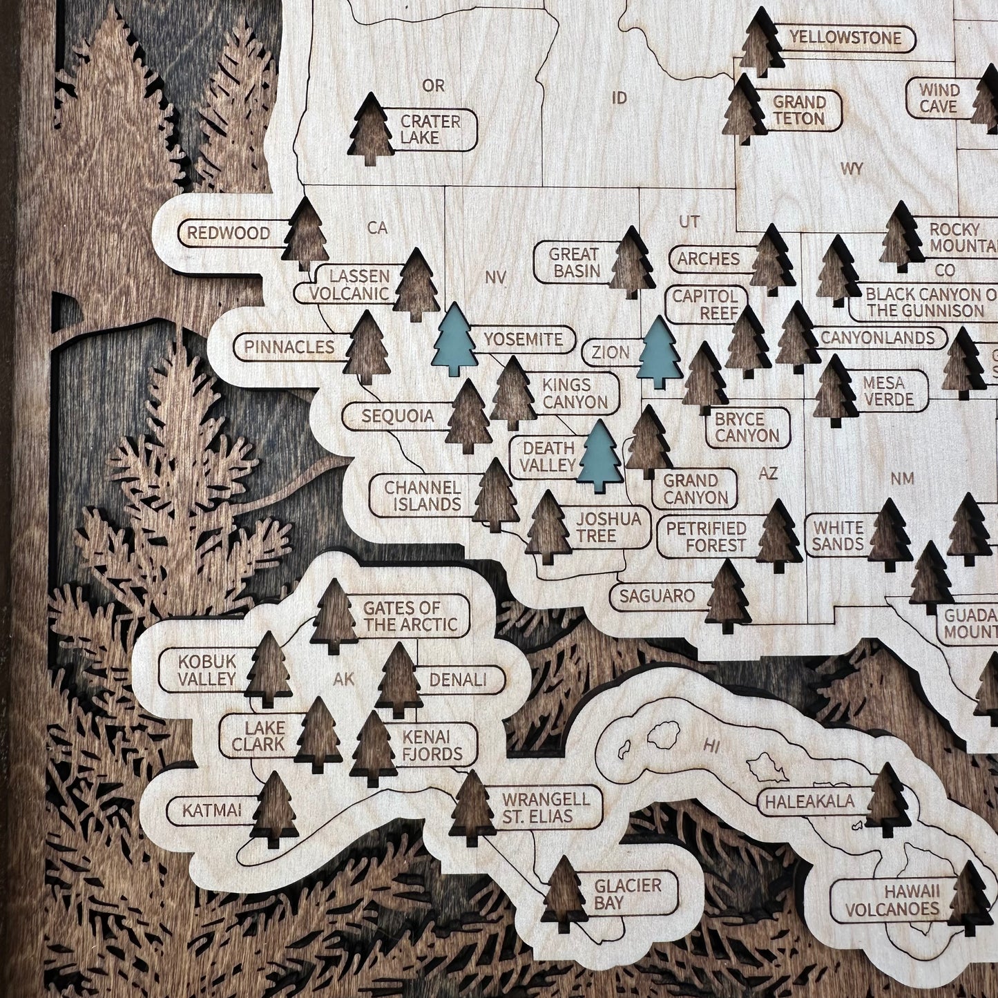 National Parks Travel Map