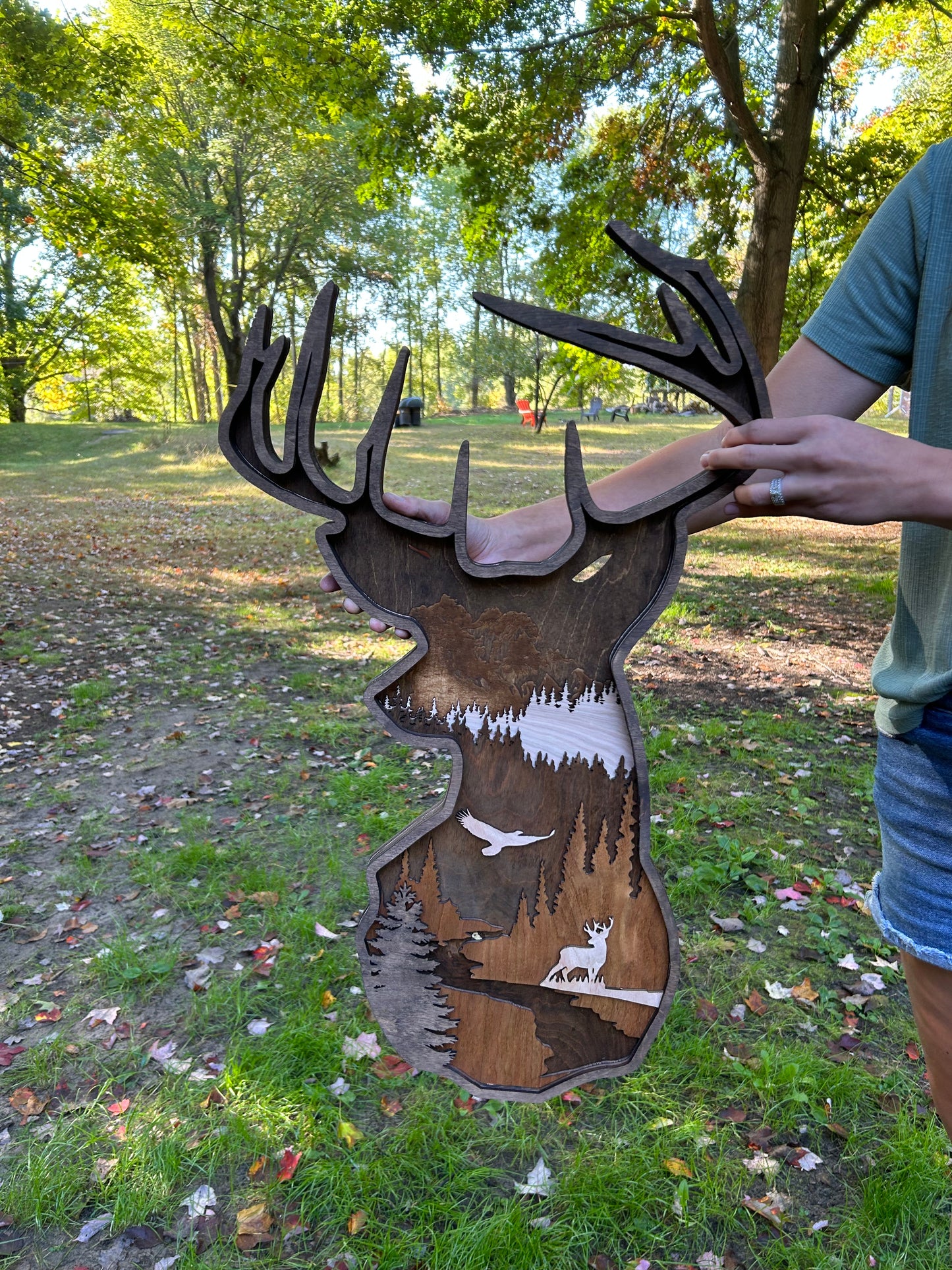 Six Layer Deer Sign