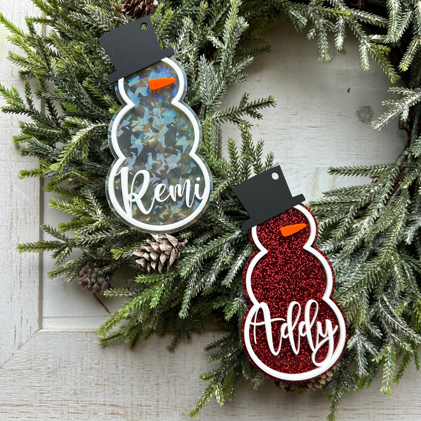 Glitter Snowman Ornament