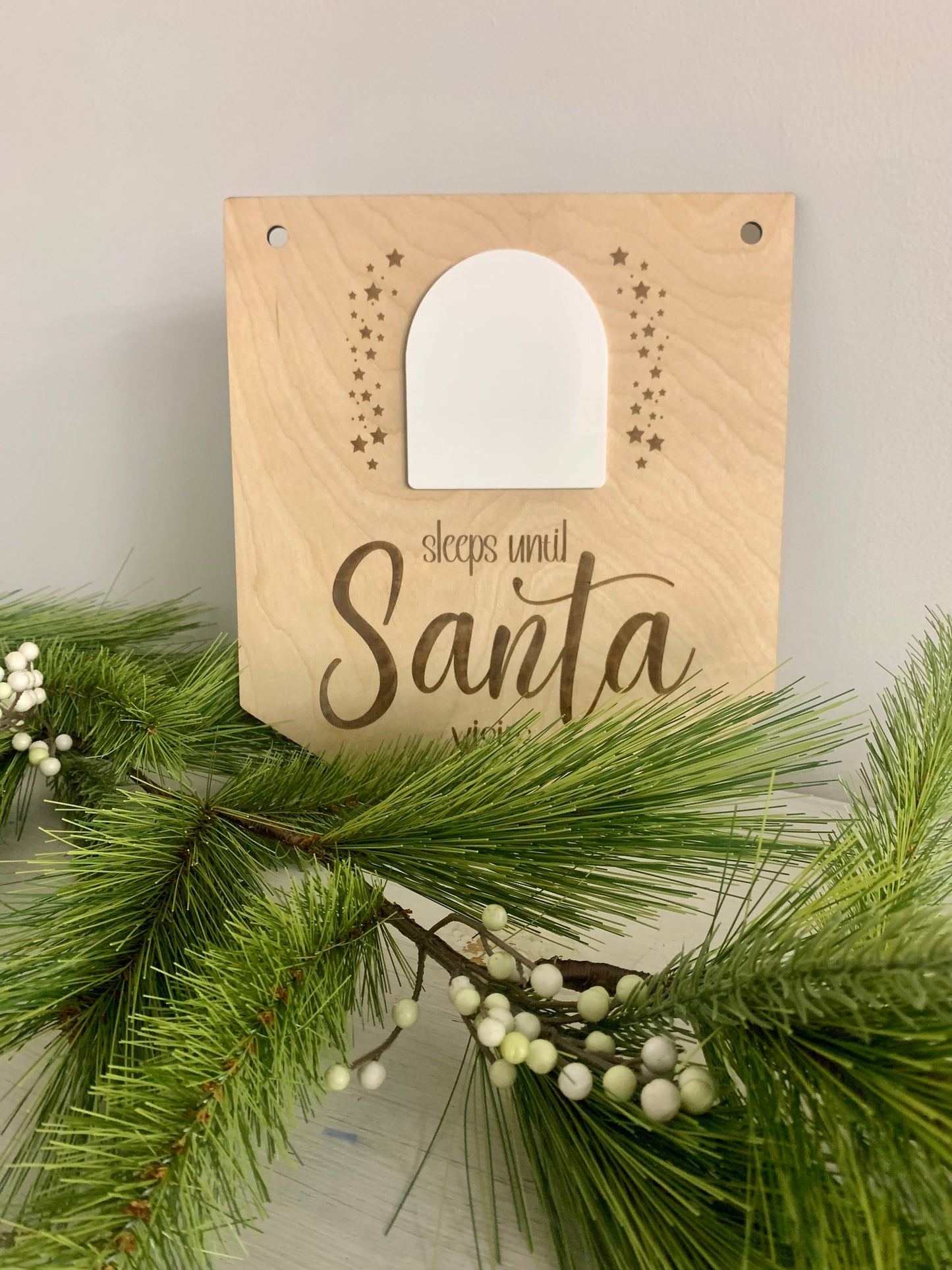 Sleeps Until Santa Sign