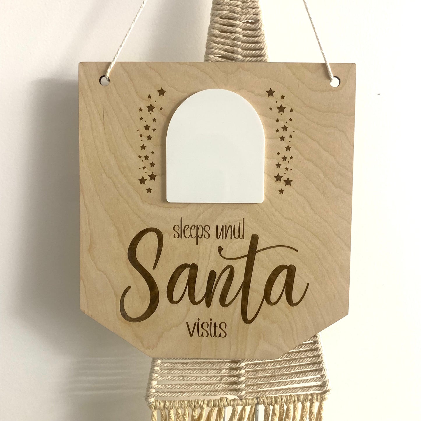 Sleeps Until Santa Sign