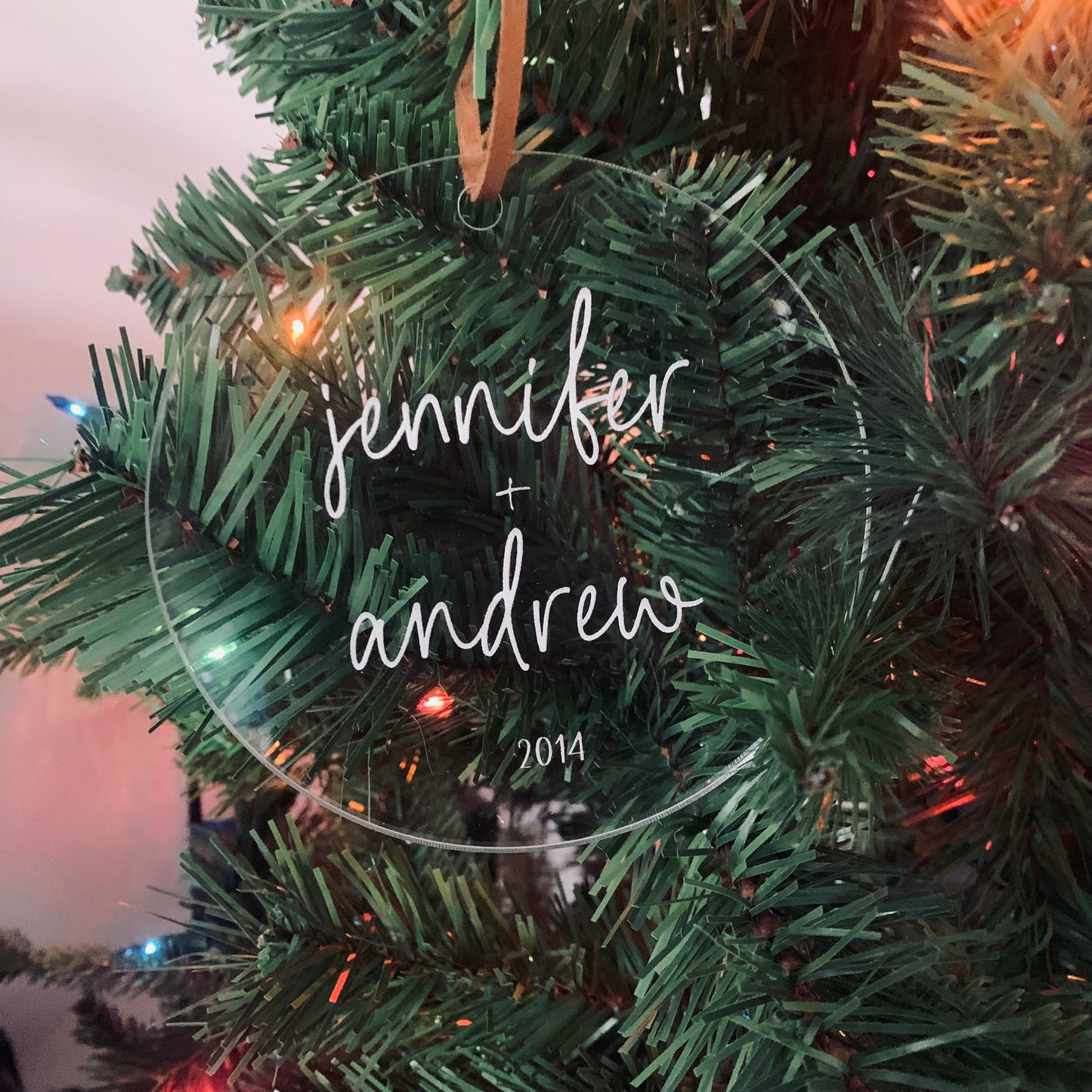 Personalized Clear Acrylic Engraved Ornament