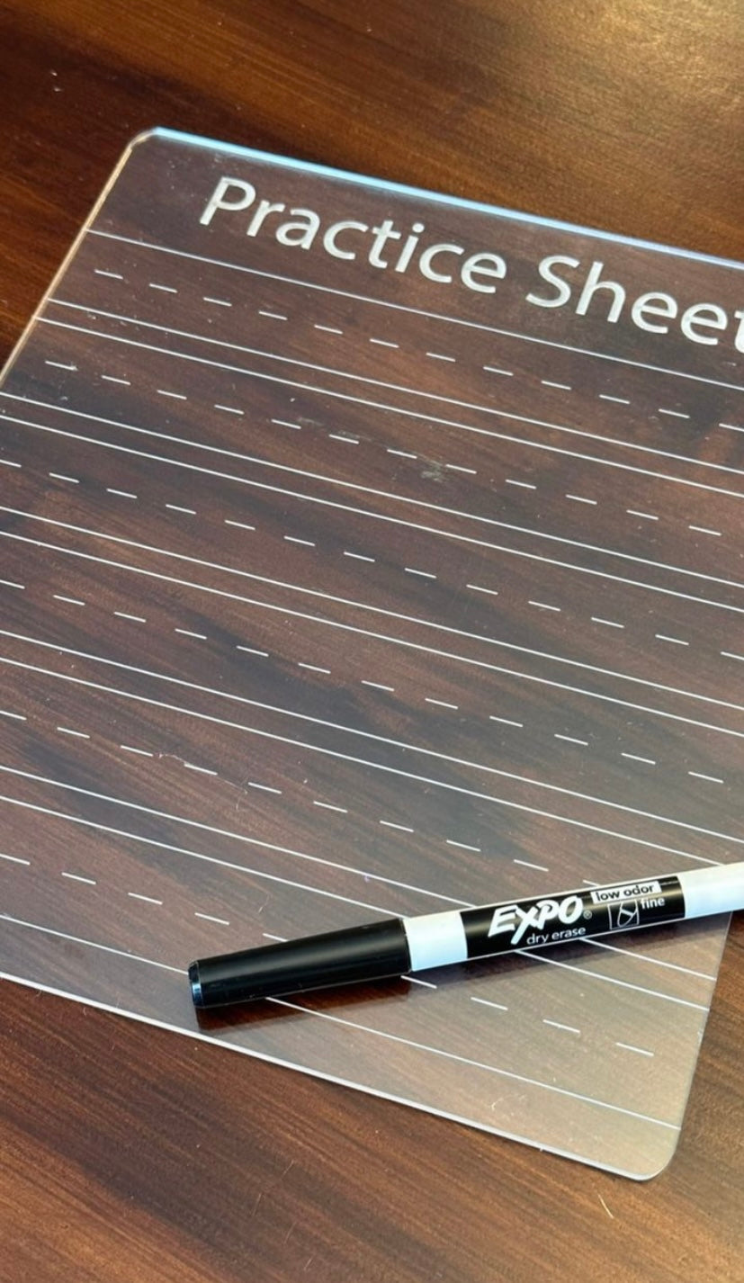 Custom Practice Writing Sheet