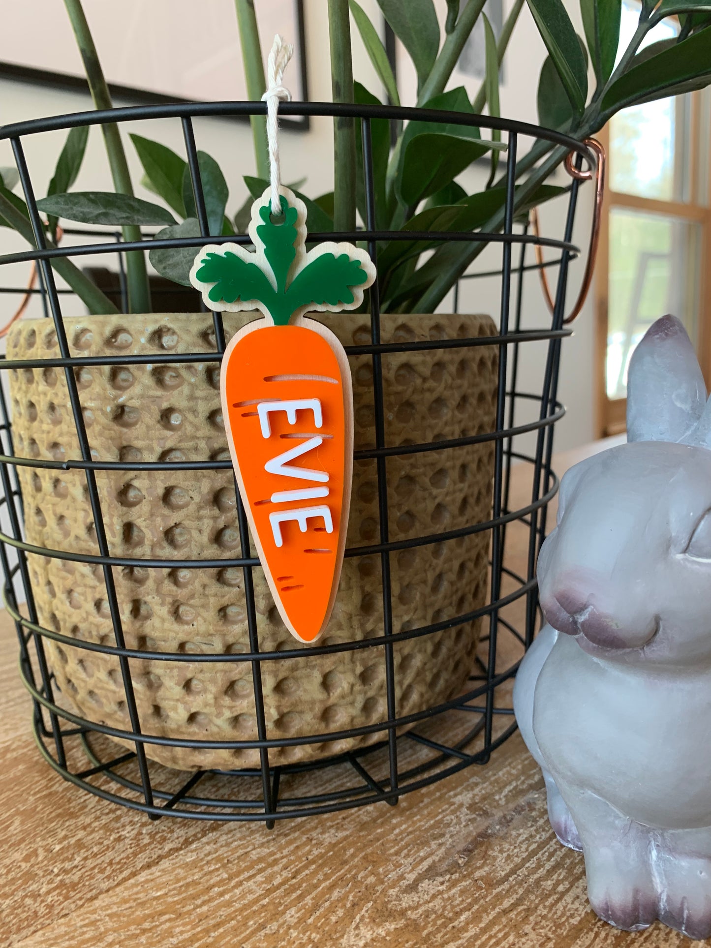 Carrot Easter Basket Tag
