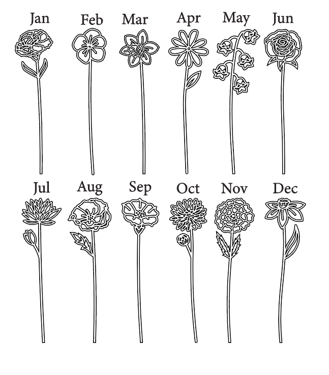 Birth Flower Wooden Bouquet - Single Stem Wood Flowers
