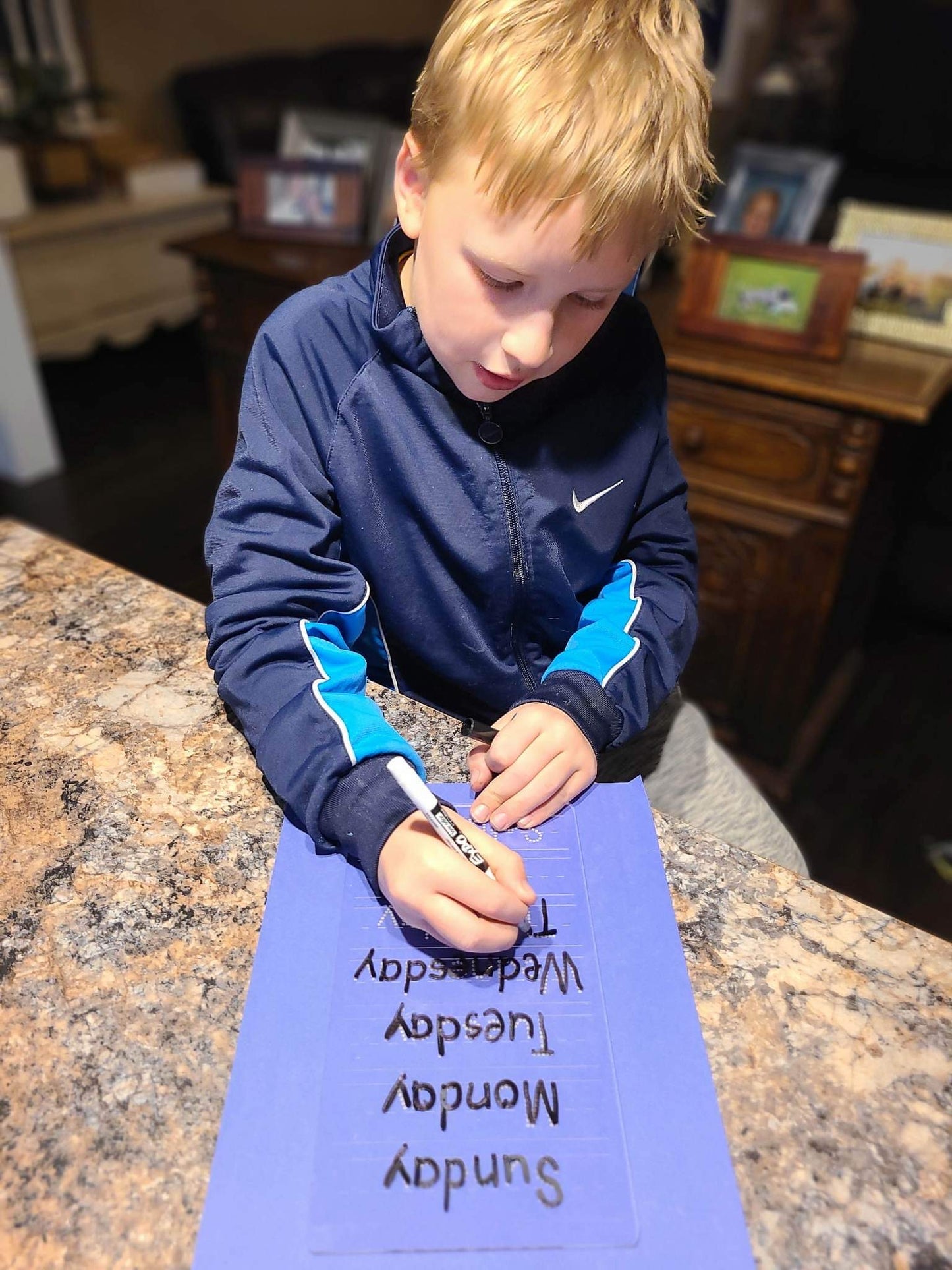 Days of the Week Dry Erase Board