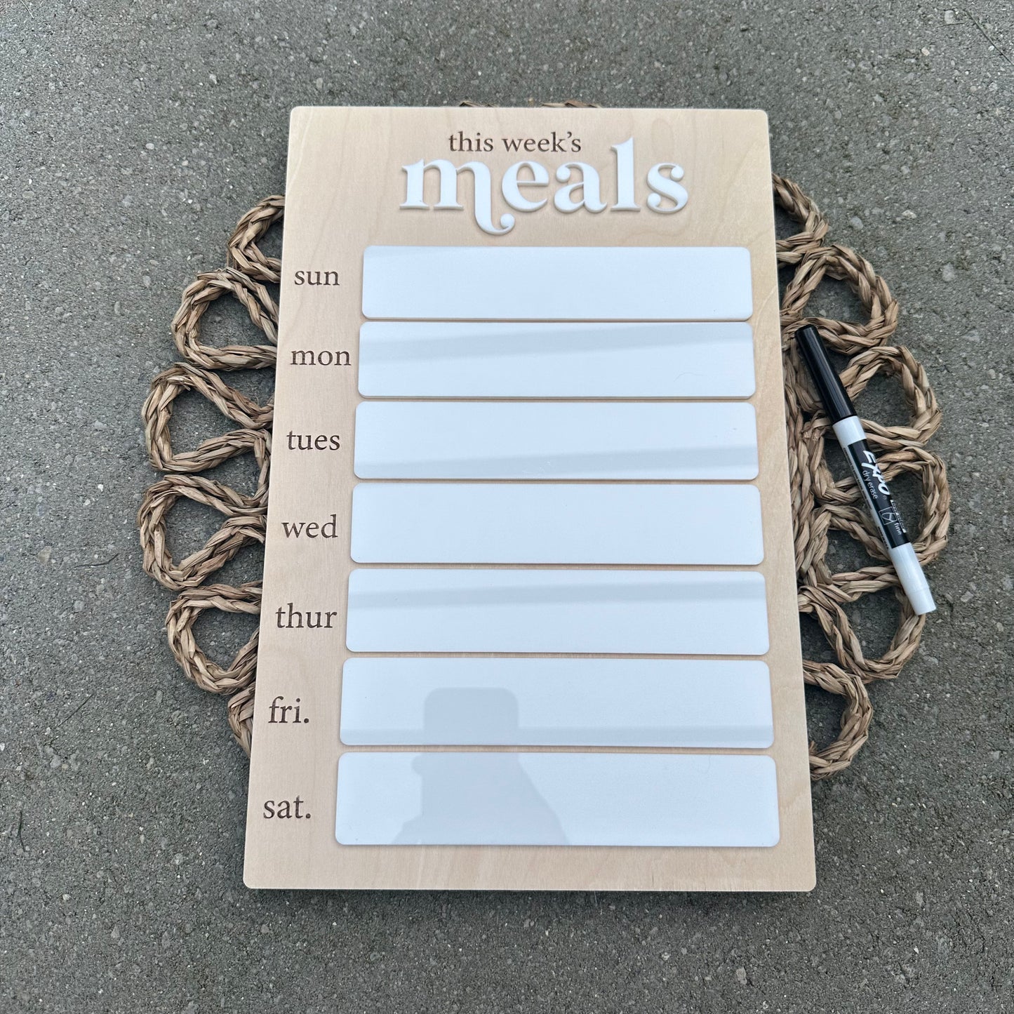 This Week's Meals - Fridge Magnet