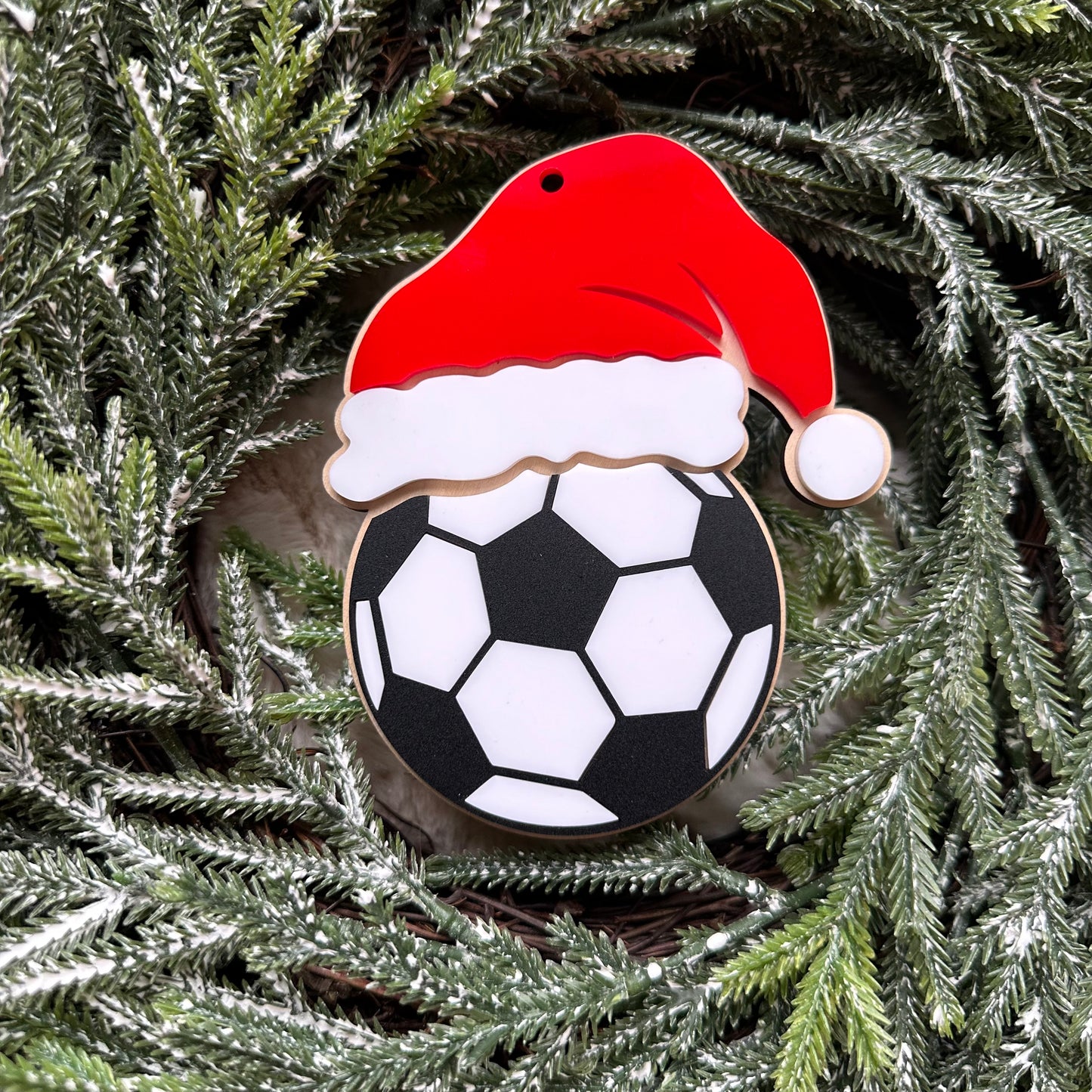 Sports Santa Hat Ornament - Personalized