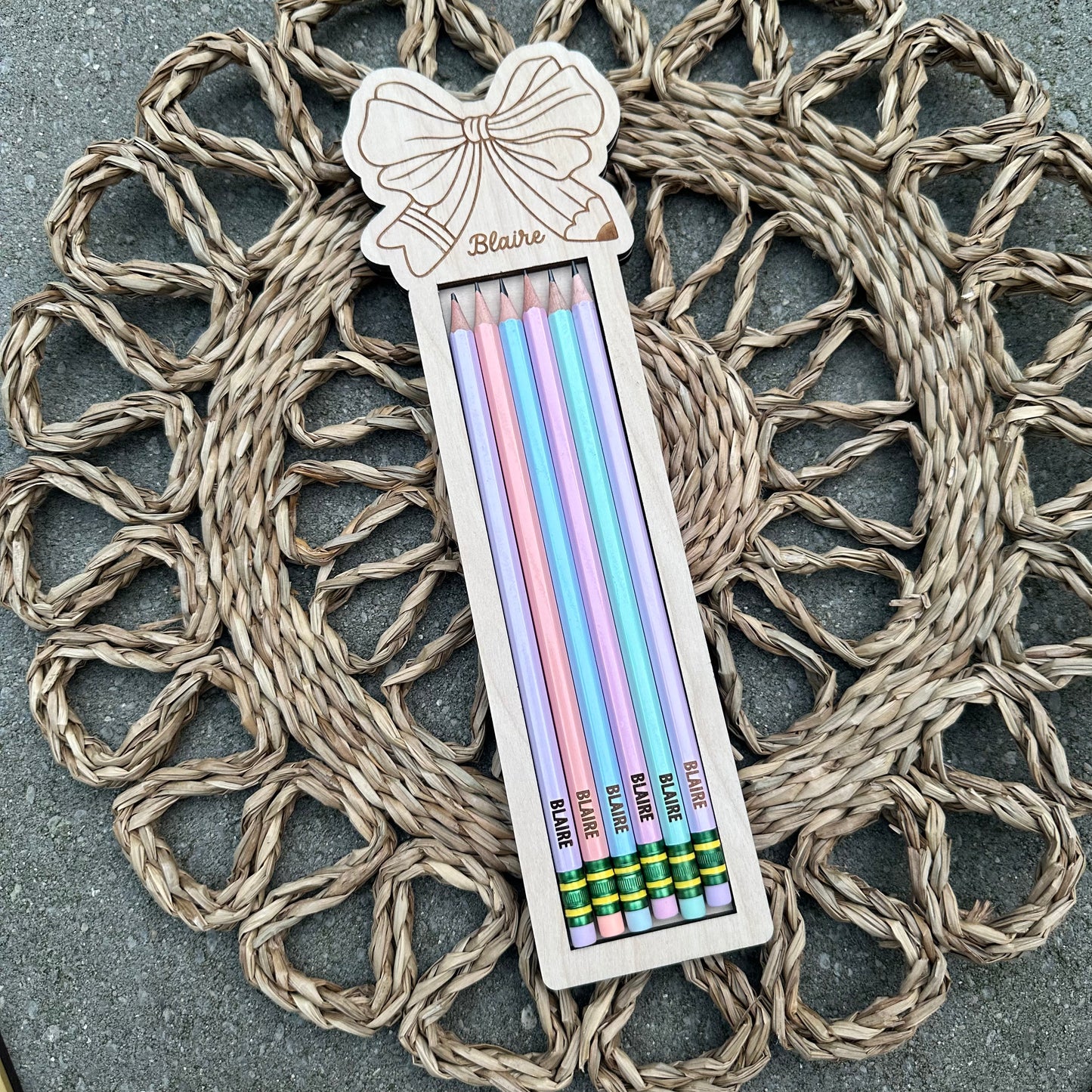 Personalized Ticonderoga Pencils with Gift Holder