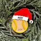 Sports Santa Hat Ornament - Personalized
