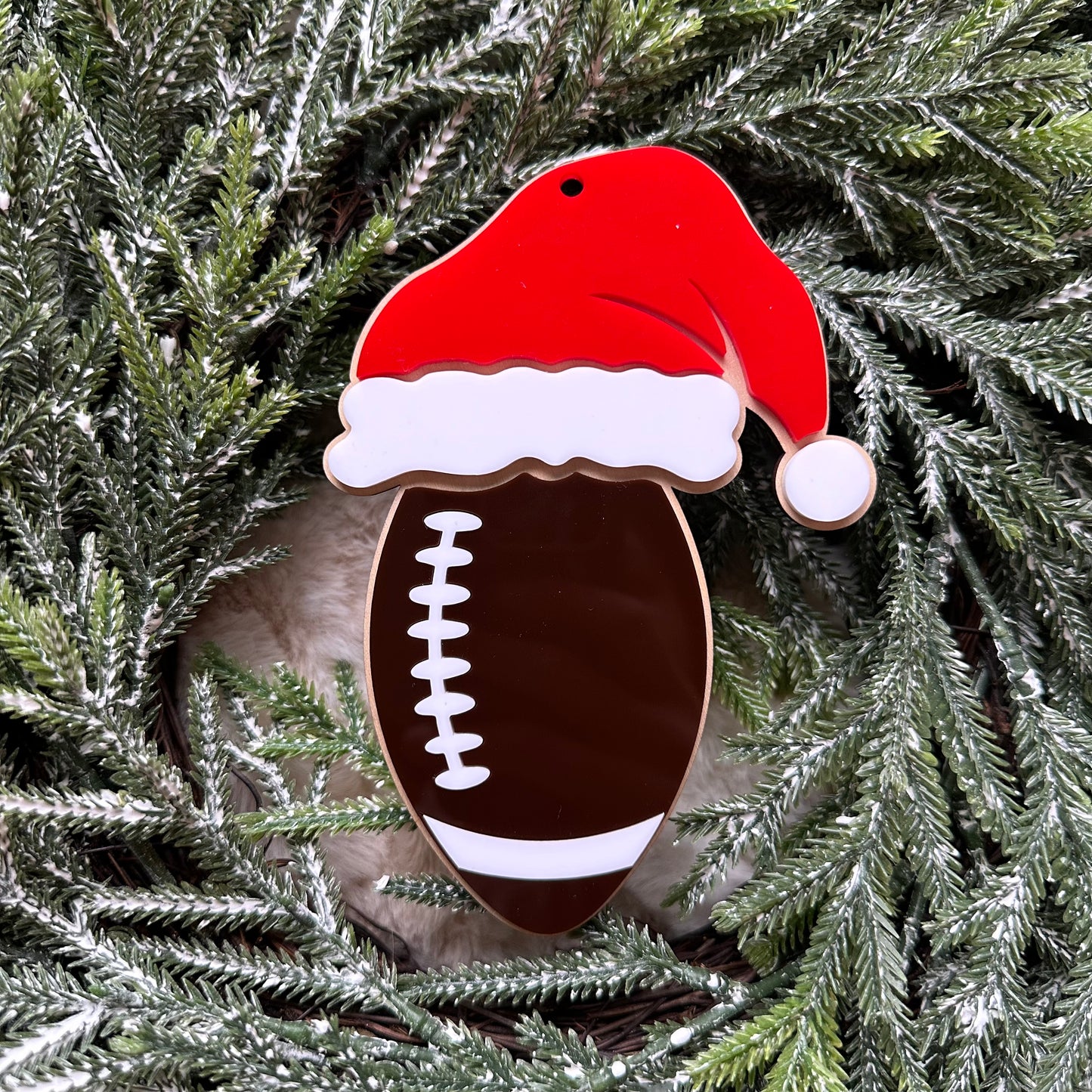 Sports Santa Hat Ornament - Personalized