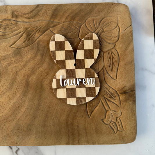 Checker Board Bunny Tags