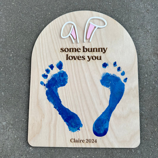 Some Bunny Loves You Footprint Sign