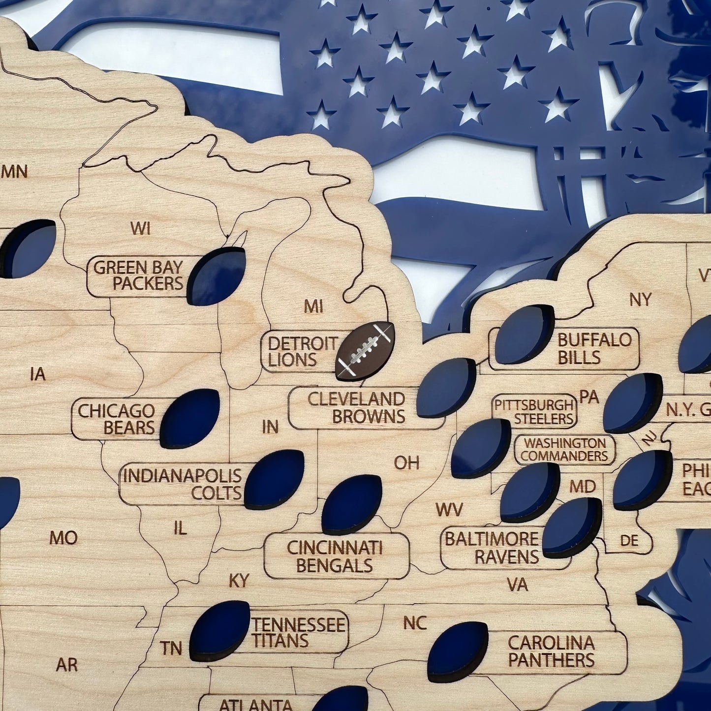 Football Fields Travel Map