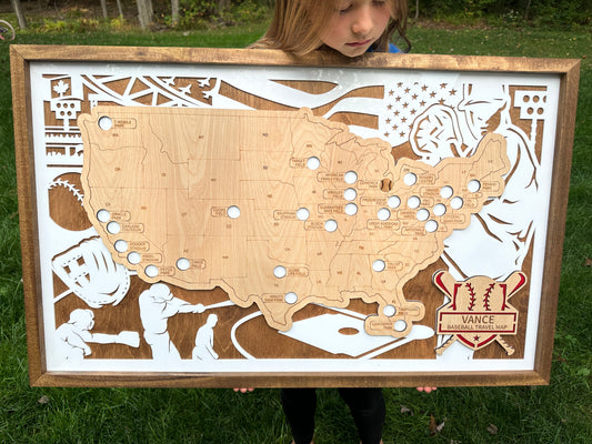 Baseball Stadium Travel Map