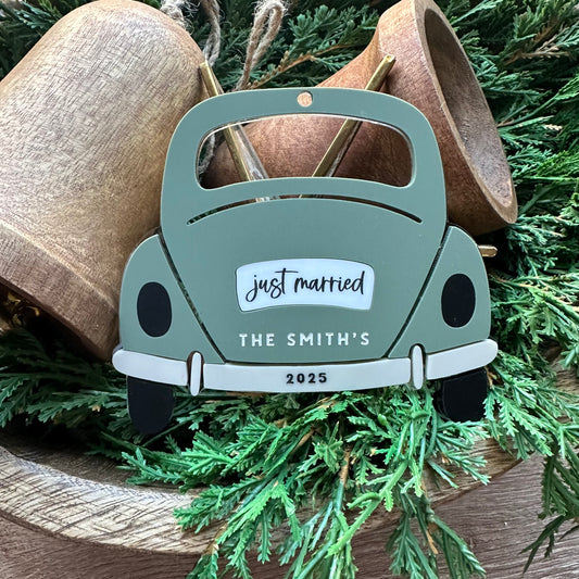 Just Married/Car Ornament