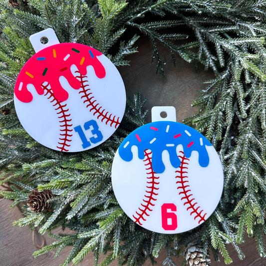 Baseball Drip Ornament