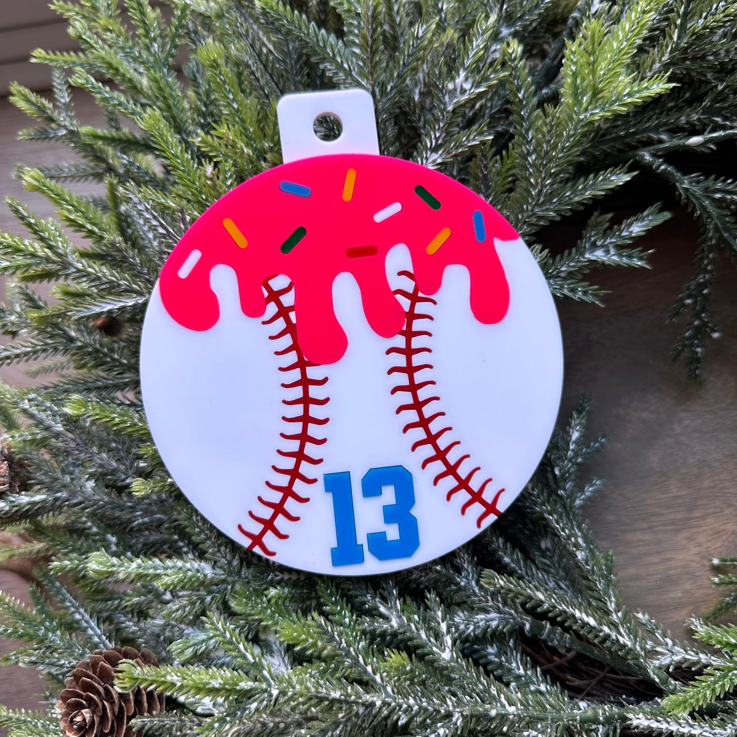 Baseball Drip Ornament