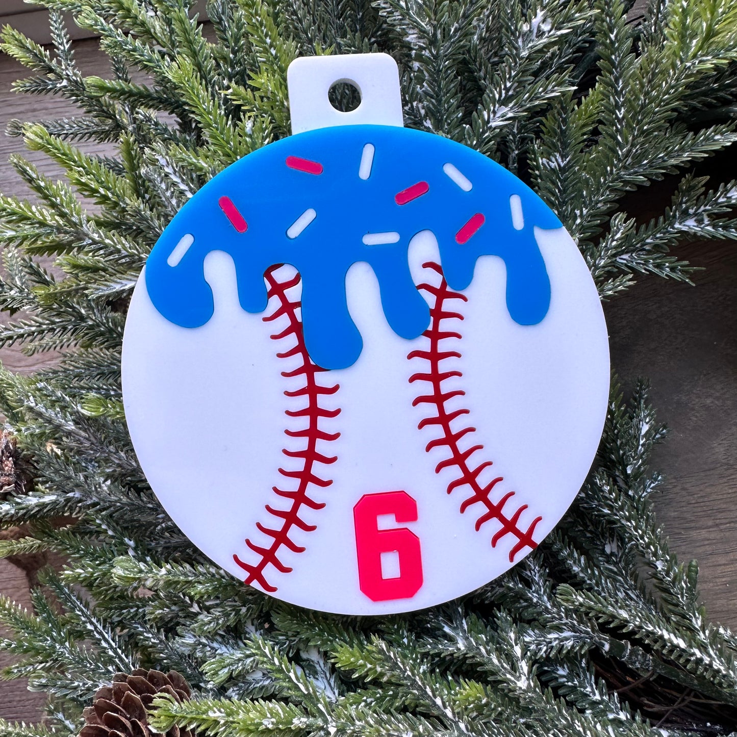 Baseball Drip Ornament