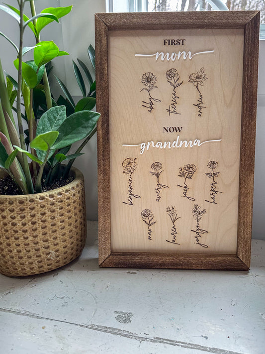 First Mom, Now Grandma Sign