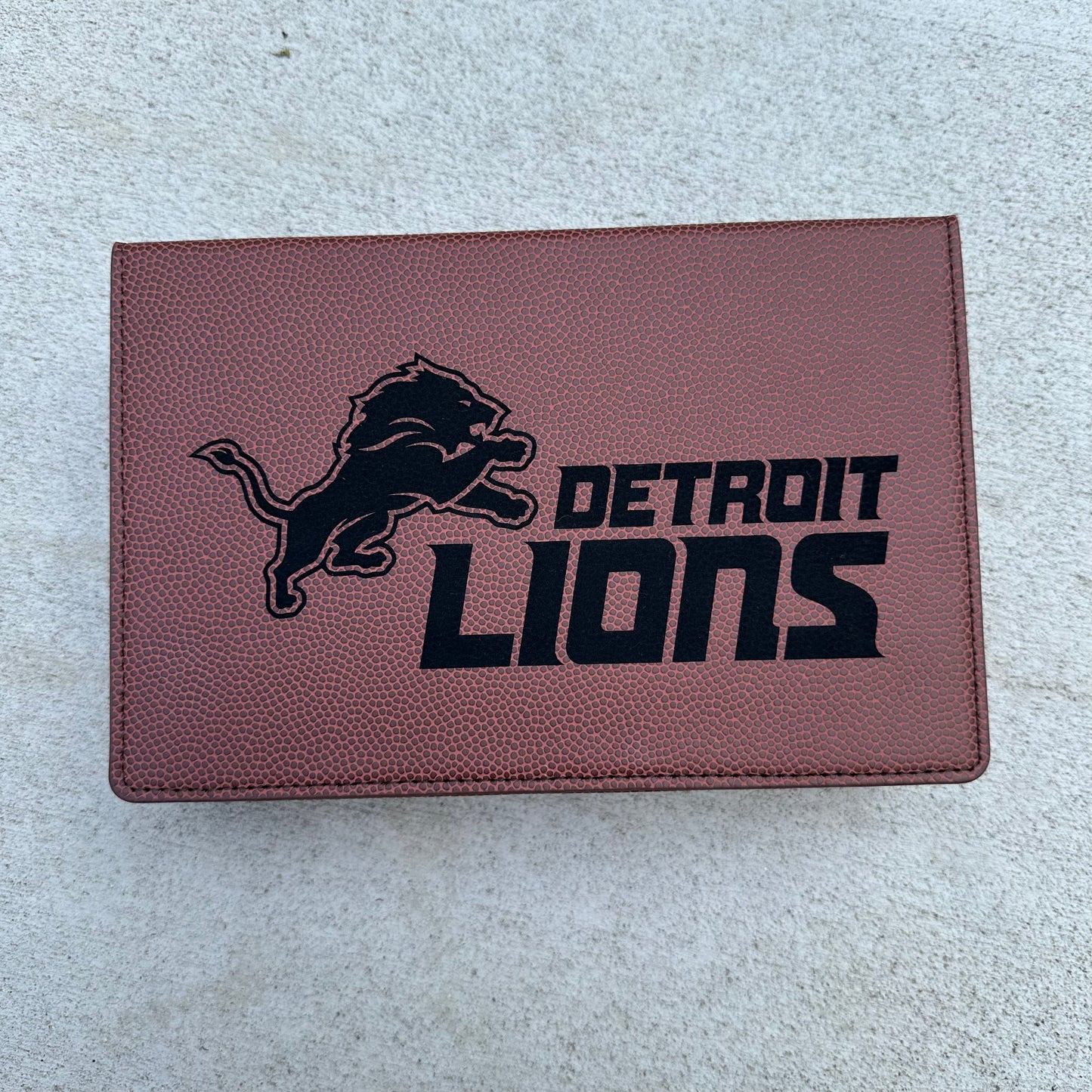 Personalized Football Leather Flask Set