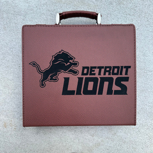Personalized Football Leather Poker Set