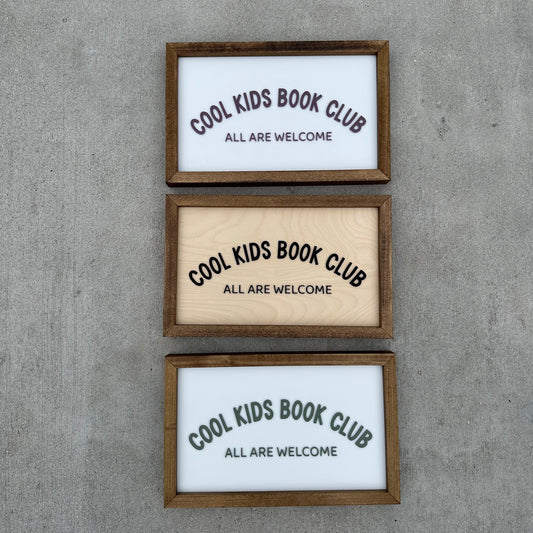 Cool Kids Book Club Sign