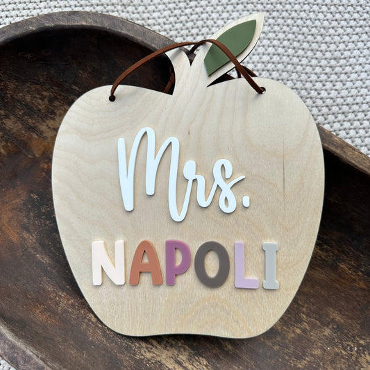 Apple Teacher Door Signs