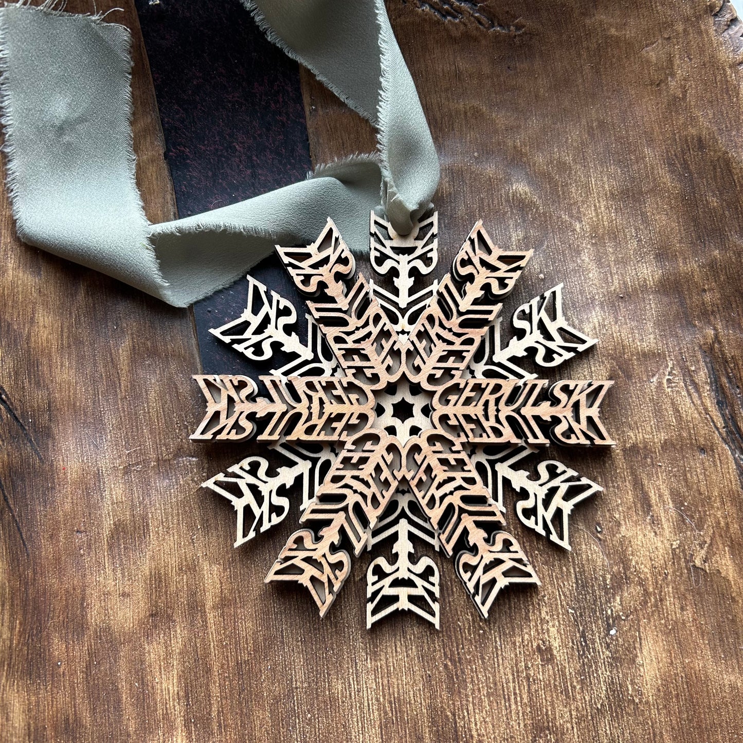 Personalized Name Snowflake Ornament
