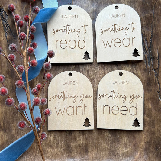 Personalized - Read Wear Want Need Tags