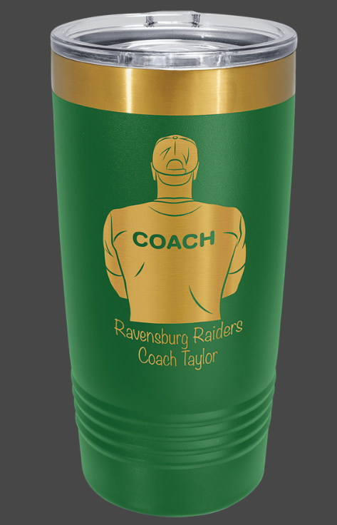 20 oz. Black/Bright Gold ION-Plated Ringneck Tumbler with Slider Lid