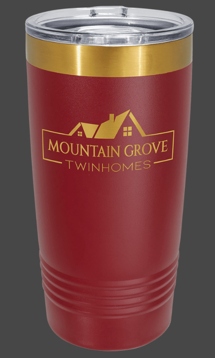 20 oz. Black/Bright Gold ION-Plated Ringneck Tumbler with Slider Lid