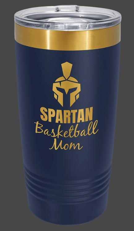 20 oz. Black/Bright Gold ION-Plated Ringneck Tumbler with Slider Lid