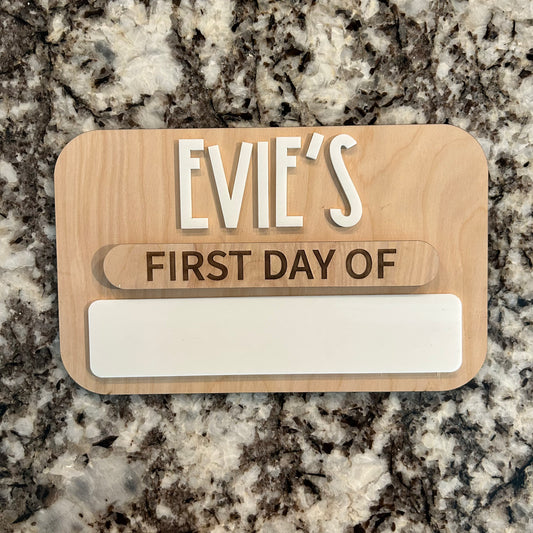First Day of School Interchangeable Sign