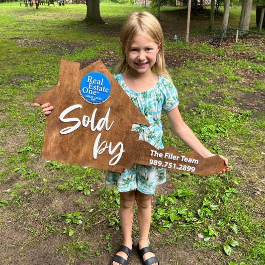 Custom Real Estate Key Sold Sign