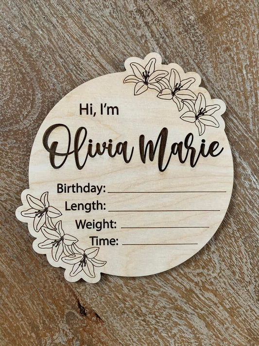 Custom Birth Round