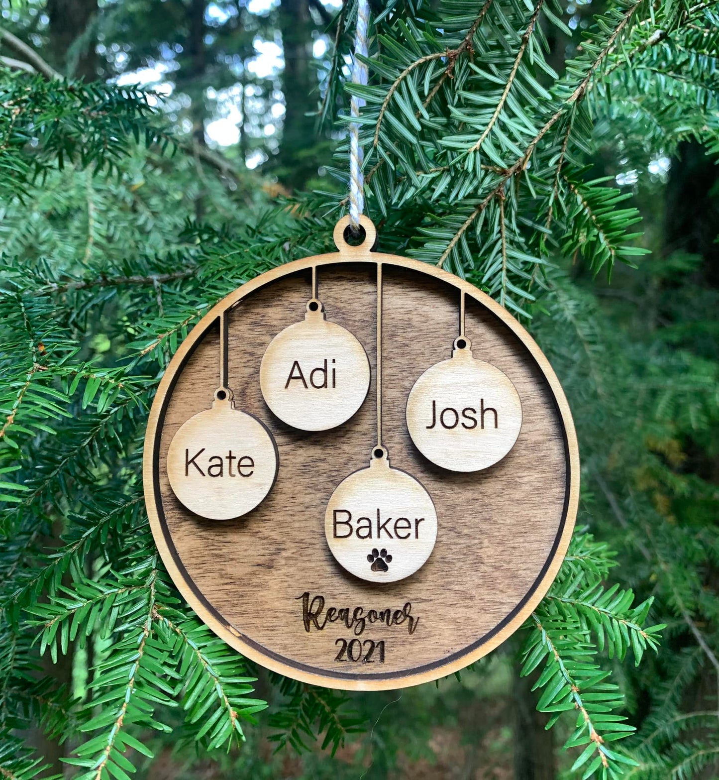 Personalized Christmas Bulb Ornament