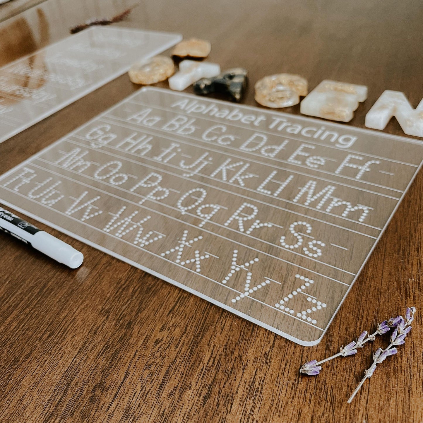 Capital + Lower Case ABC Dry Erase Board