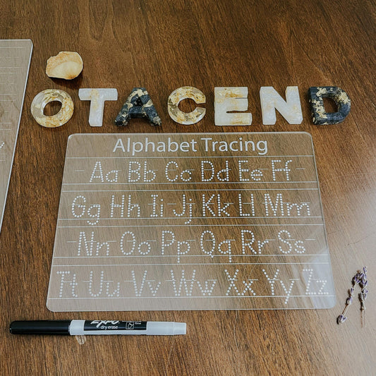 Capital + Lower Case ABC Dry Erase Board