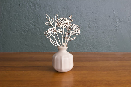 Birth Flower Wooden Bouquet - Single Stem Wood Flowers