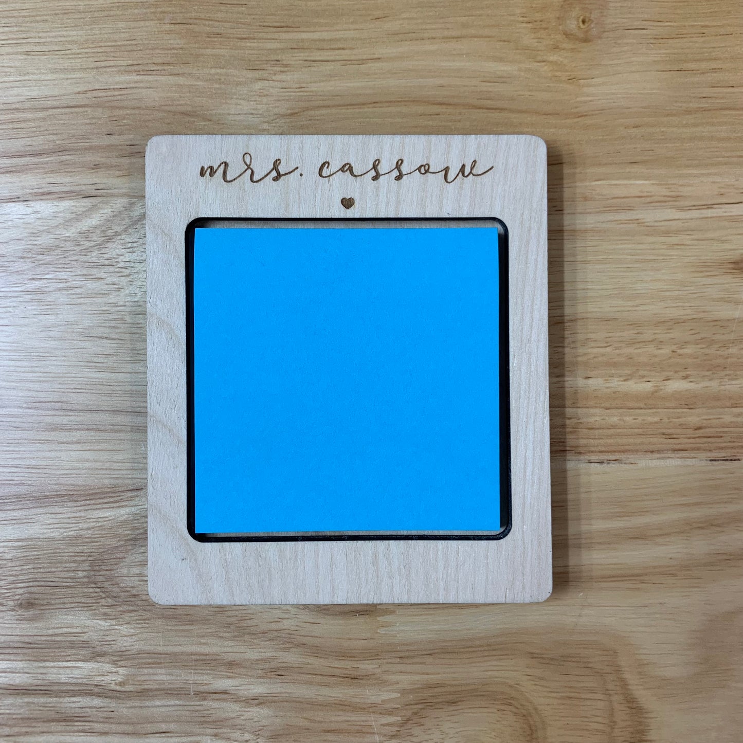 Wood Sticky Note Pad Holder
