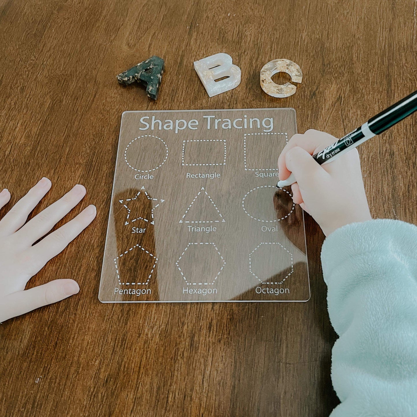 Dry Erase Shape Tracing