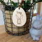Wood Bunny Easter Basket Tag