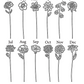 Birth Flower Wooden Bouquet - Single Stem Wood Flowers