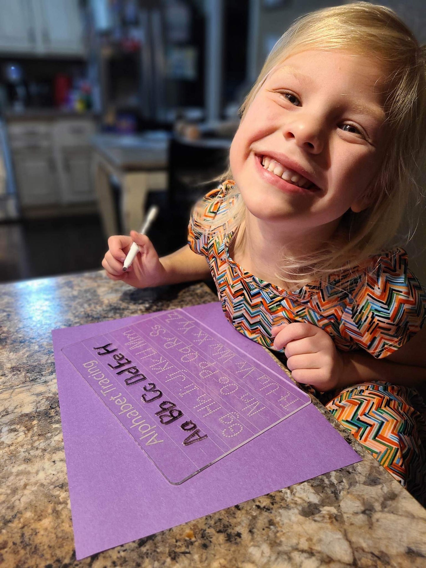 Capital + Lower Case ABC Dry Erase Board