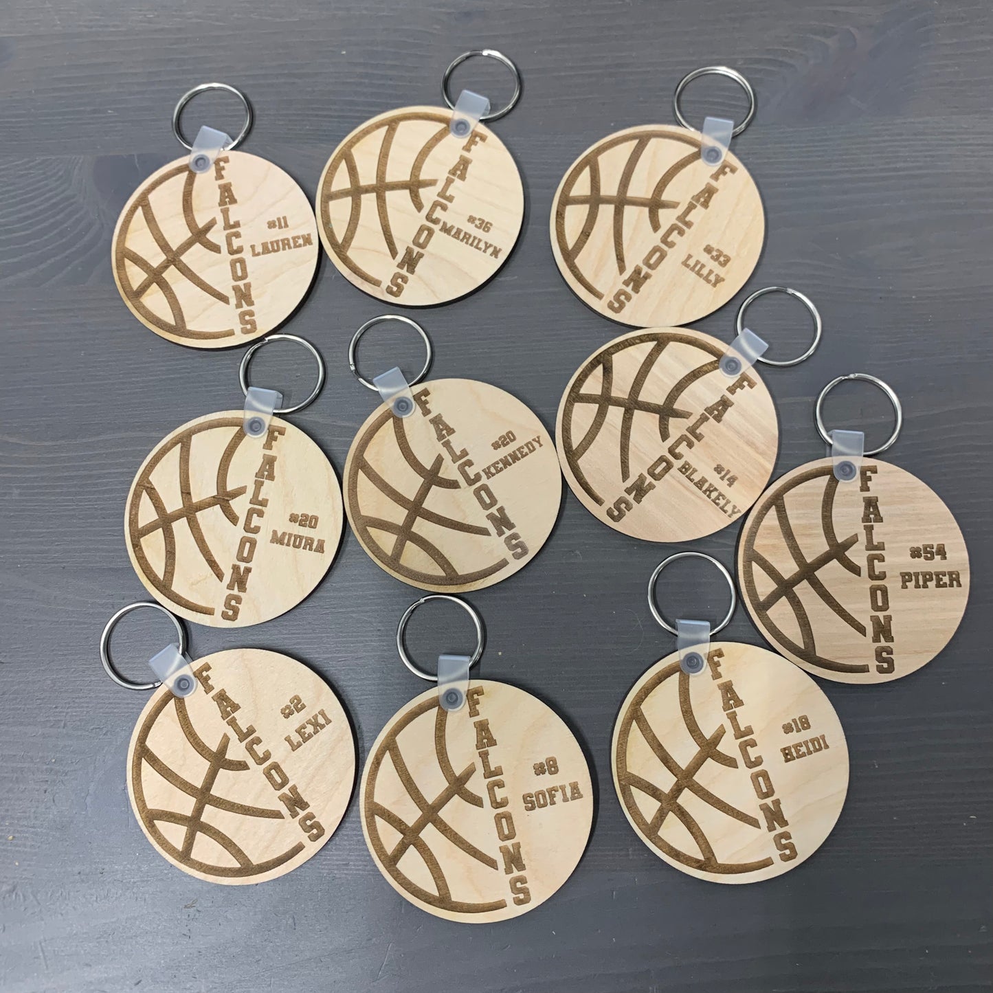 Wood Sports Keychains